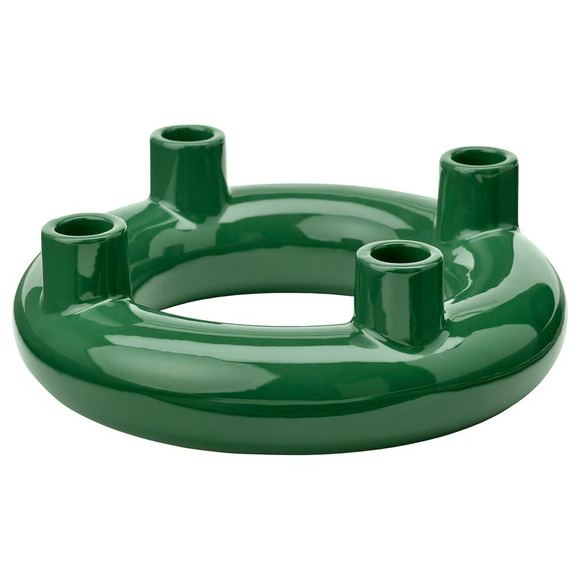 IKEA VINTERFINT Candlestick 4 Candles, Rounded/Dark Green, 3" (406.048.09) NEW - Picture 1 of 2